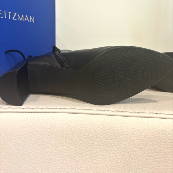 Stuart Weitzman Lofty Black Nappa Tie Back Bootie Size 8 New - Picture 5 of 11